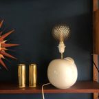 Witte Jaren 70- 80 Keramische Lamp, Keramiek Appel Met Messing Armatuur. Postmoderne Popart Eight thumbnail 9