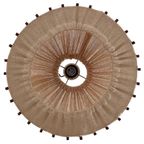 Vintage Scandinavische Hanglamp Retro Jute Teak Oranje 1970’s thumbnail 7