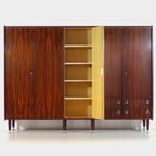 Grote Vintage 5-deurs Mid Century Design Kledingkast, 1960s thumbnail 4