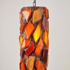 Vintage Chunky Glas Acrylic Swag Hanglamp Handmade '60 Rare thumbnail 8