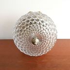 Vintage Hollywood Regency Plafonniere Glas/Platina, Italie  Jaren '70 thumbnail 5