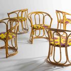 Exotische Vintage Bamboe Rieten Stoelen Uit 1960 thumbnail 4