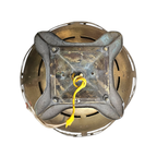 Amsterdamse School / Hanging Lamp / Iron / Linen / 1920s thumbnail 7