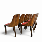 8 X De Coene Frères Chairs By Kortrijkse Kunstwerkstede Art Deco 1930s thumbnail 14