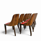 8 X De Coene Frères Chairs By Kortrijkse Kunstwerkstede Art Deco 1930S thumbnail 14