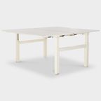 Konig & Neurath Bench Werkplek,Wit Blad, 2 X 160 X 80 Cm, Hoogte Instelbaar Onderstel thumbnail 2
