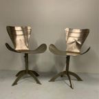 2 Unieke Vintage Super Stoere Stalen Design Stoelen thumbnail 12