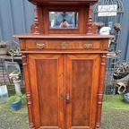 Antieke Vertico, Meidenkast Afm. 100x48cm En 137/171cm Hoog. thumbnail 3
