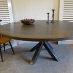 Prachtige Landelijke Ronde Eiken Tafel thumbnail 16