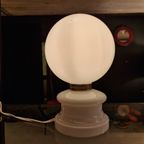 Vintage Opaline Glass Table Light, 1970S thumbnail 4