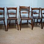 Antieke Engelse Windsor Stoelen Eetkamerstoelen, Set Van 5 thumbnail 2