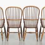 Leuke En Tijdloze Set Van 4 Antieke Engelse Windsor Stickback Chairs Uit De 19e thumbnail 4