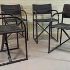 4 Vintage Illo Director's Stoelen, Niels Gammelgaard thumbnail 16
