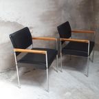 Set Van 2 Vintage Fauteuils Thereca Bauhaus Stijl Fauteuils thumbnail 2