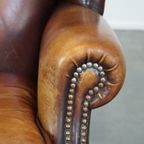 Comfortabele Schapenleren Oorfauteuil Met Een Geweldig Patina thumbnail 9