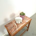 Oude Houten Tafel Met Marmeren Blad thumbnail 9