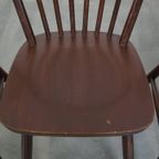Set Van 4 Vintage Houten Spijlen Windsor Stoelen Uit De Jaren ’70 In Engelse Stijl thumbnail 9