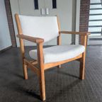 Deense Design 2-zits Bank & Fauteuil Hans Wegner Voor Getama thumbnail 6