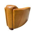 Aviator Fauteuil Cognac Bruin Piloten Stoel Leer thumbnail 3