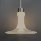 White Glass Pendant Lamp 1980S thumbnail 8