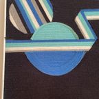Schilderij Gemaakt Uit Wol, Abstracte Kunst, In Aluminium Lijst thumbnail 3