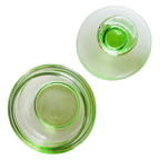 Art Deco Stijl Poederdoos Mat Groen Glas Jaren 50 thumbnail 5