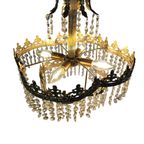 Chandelier - Hollywood Regency - Verguld - Kristal - 3E Kwart 20E Eeuw thumbnail 3