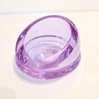 Vintage Glazen Asbak Kristalglas Lila Glaswerk thumbnail 3