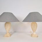 Set 2 Vintage Albast Tafellamp Marmer Lamp ‘60 Spain Design thumbnail 5