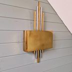 Messing Wandlamp, Hollywood Regency-Stijl, 1970 thumbnail 13