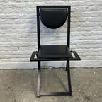 4 Vintage Designstoelen Kff - Zwart Staal - Minimalistisch thumbnail 5