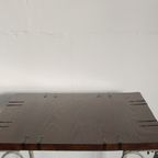 Brocante Hout/Metalen Bijzettafel Plantentafel thumbnail 5