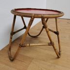 Vintage Rotan, Rattan, Bamboe Salontafeltje, Bijzettafeltje thumbnail 5