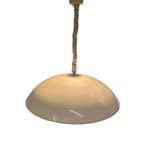 Harco Loor Design - Dome Shaped Hanging Pedant - White Plastic - Mounted On An Adjustable Rollyco thumbnail 7
