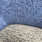 Set Of Two Blue And White Wool Chairs 1960S thumbnail 5