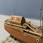 Groot Oud Volkskunst Stoom Schip thumbnail 19
