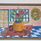 Vintage Pentekening Rien Van Kol Modern Ingelijst Schilderij thumbnail 4