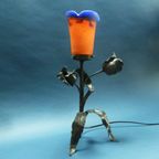 Art Deco Wrought Iron Lamp François Carion thumbnail 5