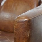 Karaktervolle En Unieke Bruine Aviator Design Fauteuil Gemaakt Van Rundleer thumbnail 11