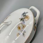 Grote Dekschaal Terrine Epiag Wille & Co Amsterdam Rozenprint thumbnail 6