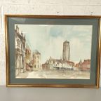 Niet Gesigneerd - Aquarel - Veurne Markt thumbnail 5