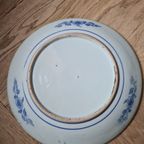 Mooi Japans Sierbord (arita) Met Kraanvogels - Blauw Met Wit thumbnail 5