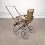 Antieke Houten Kinderwagen thumbnail 8