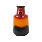 Fat Lava West Germany Vaas Aardewerk Scheurich Oranje Rood Zwart 408-40 thumbnail 3