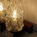 Vintage Dubbele Wandlamp - Hout, Glas Jaren '60 thumbnail 6