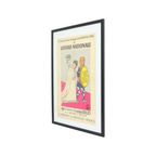 Vintage Ingelijste Poster Loterie Nationale France Fifties Reclame Jean Effel thumbnail 3