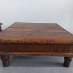 Vintage Bajot Indiase Lage Styling Plateau Bijzettafel thumbnail 4