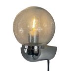 Glashutte Limburg - Chromed Wall Sconce With Glass Top - In Great Condition thumbnail 8