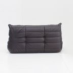 Togo Ligne Roset Sofa Brown Leather By Michel Ducaroy For Ligne Roset thumbnail 2