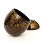 Vintage Houten Sierpotje Zwart Met Goudkleurige Marmerprint thumbnail 4